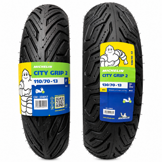 ست لاستیک میشلن عقب و جلو انمکس و هاسکی سیتی گریپ 2/ 110/70/13 + 130/70/13 NMAX MICHELIN / ساخت اروپا کشور صربستان اصل کد ۲۰۰۷۳۱