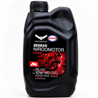 روغن موتور سیکلت بهران مخصوص موتورهای دنده ای NIRO MOTOR OIL / 10W40 MA2 اصل کد 200526
