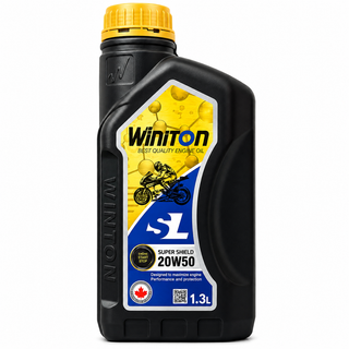 روغن موتور سیکلت وینتون WINTON Super Shield 20W50 MA2 SL 1.3L مخصوص موتور های دنده ای تحت لیسانس کانادا اصل کد 202367