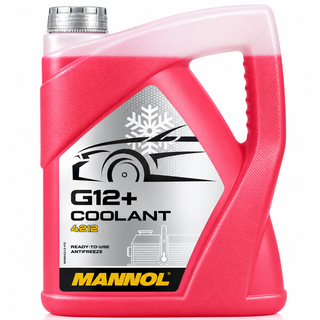 کولانت ضدیخ ضدجوش خودرو مانول ۵ لیتر MANNOL Coolant G12+ 4212 رنگ صورتی ساخت آلمان اصل کد ۲۰۲۴۲۱