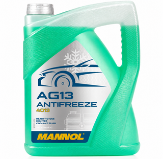 کولانت ضدیخ ضدجوش خودرو مانول 5 لیتر MANNOL COOLANT Antifreeze G13 4013 رنگ سبز ساخت آلمان اصل کد ۲۰۱۶۶۴